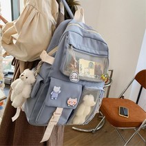 클래타 전면패치 키링 러블리 여성 책가방 백팩 학생백팩 여행용