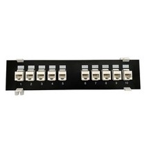 네트워킹 도구 Patch Panel CAT6 10 Port Support 1U Network UTP 19inch Wallmount or Rackmount Punch Do, 02 White