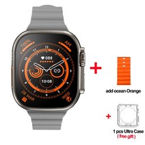 2Pcs/3Pcs/4Pcs ZD8 울트라 맥스 스마트 워치 2.08 "망막 스크린 시리즈 8 49mm 티타늄 합금 NFC ECG, 11 add ocean Orange_02 3 PCS