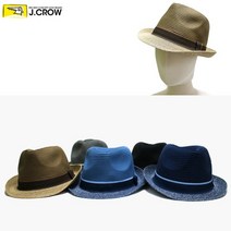 제이크로우 투톤 밀집 린넨 챙포인트 페도라 챙모자 JCCF 2TL1PC04, 베이지