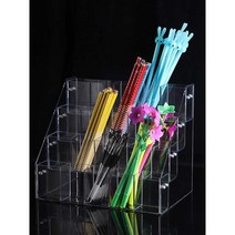 아크릴 볼펜 진열대 펜 계단식 문구점 매대 필기구, (길이 31cm) 2겹으로 10칸으로 펜홀더