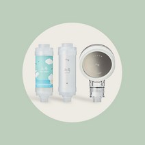 소록 시작세트 (비타민샤워필터 1개 + 맑음필터 1개 + 맑음샤워기헤드 1개) 염소제거 녹물제거 향기필터, 01.여우비(숲속향), 06.맑음필터(세디먼트필터), 07.맑음샤워기헤드