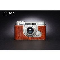 Rollei AFM35 Fujifilm Klasse W S 카메라 수제 정품 가죽 케이스 하프 커버 백 디자인, Brown