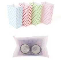 세계과자점 젤리 사탕 종이봉투 도트종이봉투 종이백 포장백, 레드, 색상