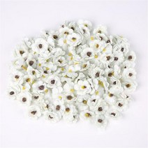 플라워 월 드라이 미니 데이지 장식 꽃 인공 실크 파티 웨딩 홈 벽 바느질 액세서리 개, light green flower+30pcs