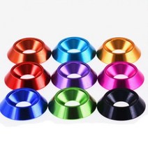 특수 와샤M3 M4 M5 M6 M8 알루미늄 다채로운 카운터 싱크 우산 납작한 머리 나사 오목한 원추형 장식 그루, 02 M8 5PCS_04 purple