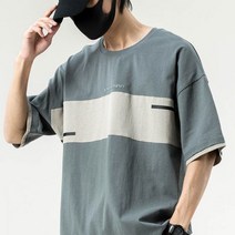 루즈핏 통통한 키큰 남자 큰옷 여름 티셔츠 코디 반팔 배나온 남친 선물 삼촌 아들 아빠
