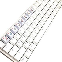 키캡 8개 중국 마작 키캡 염료 서브 PBT R4 키캡 DIY 게이밍 기계식 키보드용 화이트 OEM 키캡 우아한 꽃 매화 난초 대나무 데이지 계절, Flowers and Seasons
