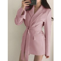 승무원면접복 여자면접복장 아나운서자켓 정장 봄과 가을 허리 벨트 긴 재킷 캐주얼