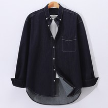후앙스 오버핏 스티치 데님 셔츠 자켓 셔켓 IDST-8558