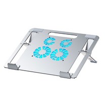 노트북거치대 트웰브사우스 누워서노트북 접이식 스탠드 알루미늄 홀더 macbook air pc 액세서리 용 테이블 냉각 패드 용 조정 가능한 스탠드, 팬 4개