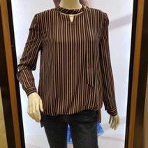 꼼빠니아동아강북점 꼼빠니아 진주 스트라이프 블라우스
