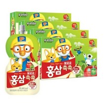 팔도 뽀로로홍삼쏙쏙 사과매실, 100ml, 70개