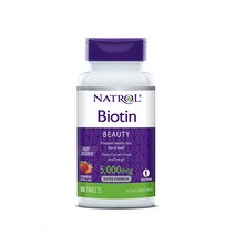 나트롤 딸기맛 츄어블 비오틴 10000mcg 5000mcg 90정, 1.비오틴 5000mcg 90정
