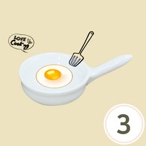 미니어처 도자기＊후라이팬＊9.5x6x2.5cm(3개입) J-05-432