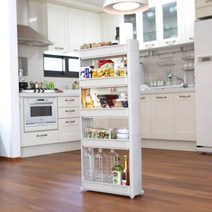 창신리빙 [창신리빙] 이동식트롤리/틈새선반 6종 총모음전, 01.슬림선반13cm3단