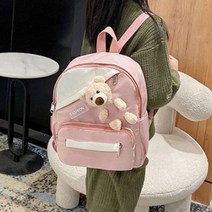 [질좋은] 노트북 책 캐주얼백 중 귀여운 학교 데일리백 10대 학생 가방 백팩 노트북가방 핑크 책가방 중학생백팩 패션 학교가방