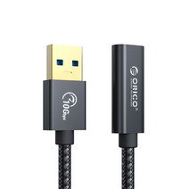 오리코 USB A to C 케이블 연장선 10Gbps PD60W ACF31, 쿠팡 인터스프릿 100cm(ACF31-10)