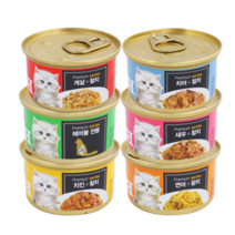 프리미엄 골드 런치캔 6종 (80g) -선택 / 고양이간식, 연어&참치