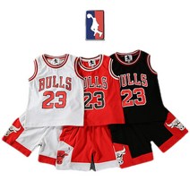 NBA 시카고불스 검정 화이트 레드 마이클 조던 키즈 유니폼