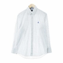 빈폴 화이트 체크 면혼방 슬림셔츠 남자 M [105] 4232