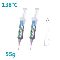 무연납 실 납 무연 도 솔더 페이스트 플럭스 무세척 솔더링 페이스트 솔더 주석 플럭스, 2개 55g