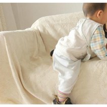 [Myshe]북유럽풍 베드러너 소파커버 덮개 담요 j611, 90 * 210cm + 화이트 다이아몬드 그리드