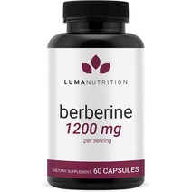 Berberine HCI 1200mg 베르베린 Plus 혈당과 콜레스테롤 수치 조절 AMPK 효소 조절에 도움을 주고 포도당대사 소화 체중조절 당뇨병 도움, 60 정