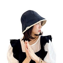 UV 컷 뒤집을 깊게 모자 자외선 대책 new hat면 매뉴팩처링 [베이지 블랙]