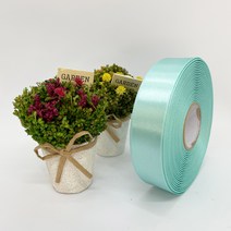 포장 리본 끈 제이제이리본 고밀도주자 20mm 25mm 76컬러 (길이 45M) 공단리본, 박하색