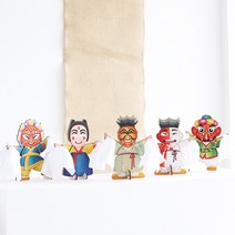[홈앤스쿨] 두근두근아트 DIY 탈춤 나무 인형 만들기, 홍백양반