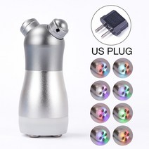 Foreverlily 미세전류 LED RF 고주파 얼굴 바디 마사지기 피부 안마 몸 얼굴 안마기 피부 리프팅 타이트닝, 05 Silver-US PLUG