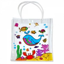 만들기대장 투명가방꾸며만들기-고래이야기 바닷속 수영가방 고래 만들기 여름가방 아쿠아백 여름백 비닐가방 바다 비치백 여름 비닐백 만들기대장