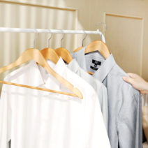 홈앤하우스 프리미엄 원목 옷걸이, 네츄럴 원목, 10개