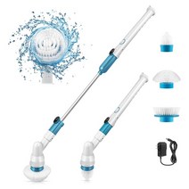 욕실청소기 화장실 전동 무선 청소솔 전기 스핀 스크러버 샤워 바닥 스크러버 교체 가능한, 01 WHITE, 01 WHITE