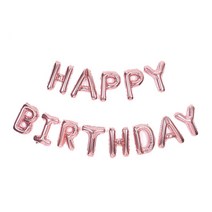 해피버스데이 풍선 HAPPY BIRTHDAY 색상7종 생일 파티용품, 로즈골드