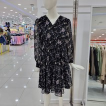 숲 플라워 프린트 언발 원피스(SY2OP80)