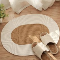 롤카페트 코튼 린 넨 65x45cm 가역 카펫 고급스러운 황 마 꼰된 양탄자 짠 욕실 깔 개 문 매트 영역 러그