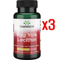 스완슨 난황유 난황 레시틴 계란레시틴 난유캡슐 60캡슐 3개