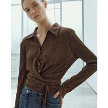 보니샵 / 2022 F/W 줄 랩 블라우스