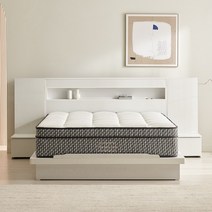 아메리카나베드 란체스 평상형 LED조명 퀸침대, 그레이, 프레임+9존