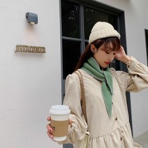 쁘띠 양면 니트 스카프 삼각 미니 목도리 머플러