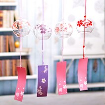 후우링 풍경종 후링 유리풍경 유리 에도후링 도어벨윤힙, 3-후우링-핑크벚꽃