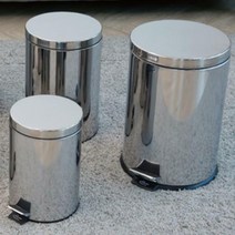 스텐휴지통 페달휴지통 원형쓰레기통 12L