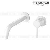 [더죤테크] 하프 5506 화이트 벽매립 욕조수전