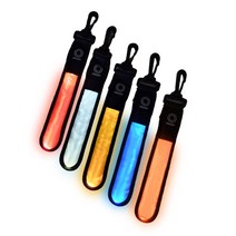 가방 LED 키링 등산 안전 펜던트 야간 반사 열쇠고리 스트랩 차키홀더, 블루, 1개