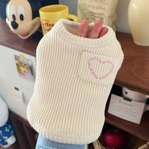 강아지 옷 티셔츠 애견의류 귀여운 치와와 스커트 하트 조끼 애완견 의류 코튼 디자이너, 19.White - S