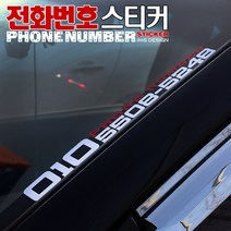 [차랑] 자동차 전화번호스티커 주차번호스티커 차량 익스테리어 튜닝 랩핑 필름, 홀로그램-A타입-50x5xm(대)
