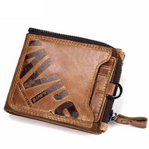 KAVIS-크레이지 호스 정품 가죽 지갑 남성용 동전 지갑 남성 Cuzdan Walet Portomonee PORTFOLIO Perse Small Pocket money bag