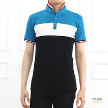 삼단 배색 카라티 (3colors) 여름 남자 반팔티 남성 코디 3선 3줄 삼선 티셔츠